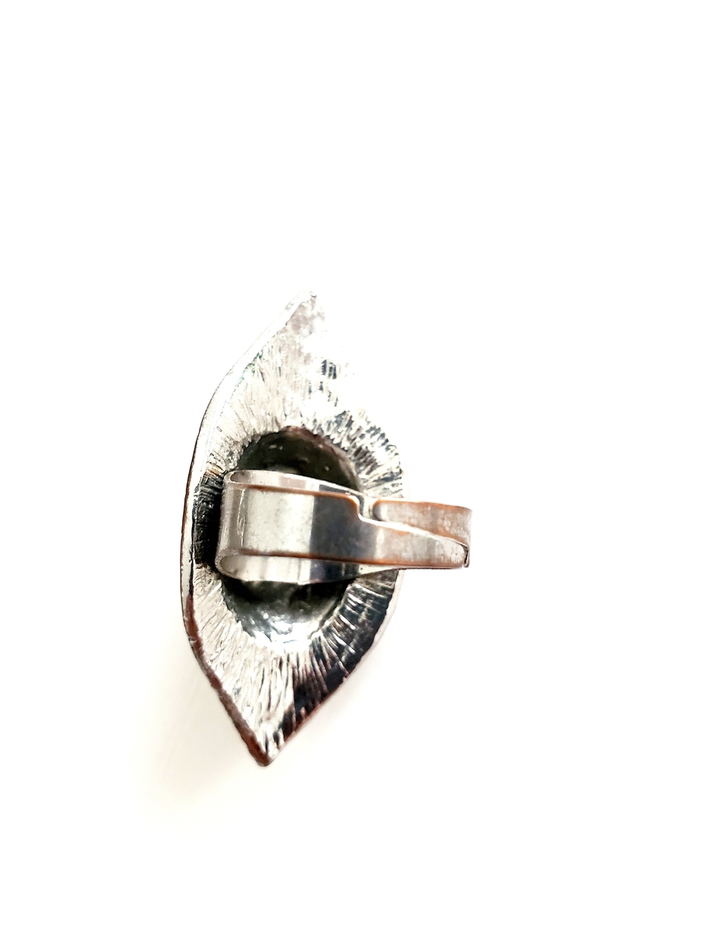 Silver Bohemian Turquoise Statement Ring - Women Jewelry - Picture 3 of 4
